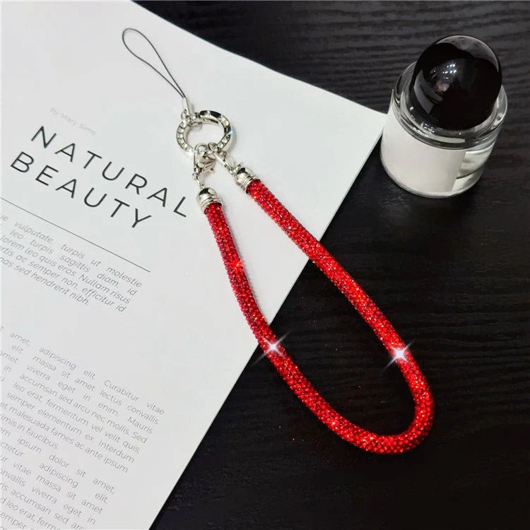 Small Diamond Charm Phone Lanyard: Stylish Cross-Body Mobile Holder Strap, Hands-Free Neck Chain Accessory, Ideal for iPhone & Most Smartphones with Charms for Phone Cases