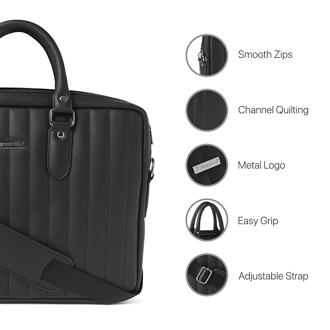 Vaku Luxos® DA Italiano 14 inch Laptop Bag Premium Laptop Messenger Bag For Men and Women