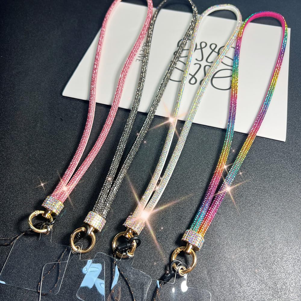 Small Diamond Charm Phone Lanyard: Stylish Cross-Body Mobile Holder Strap, Hands-Free Neck Chain Accessory, Ideal for iPhone & Most Smartphones with Charms for Phone Cases
