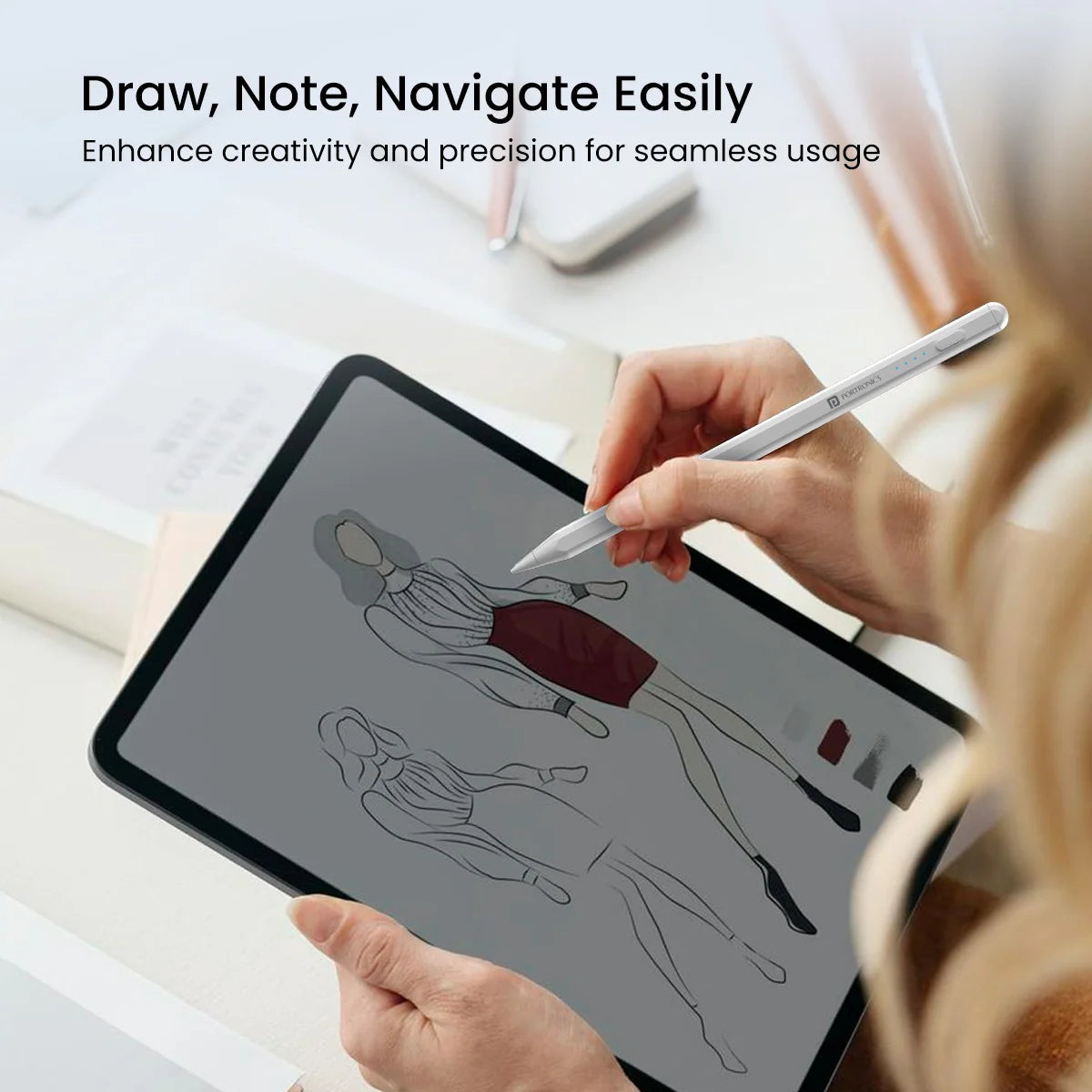 Palm Rejection | Tilt Sensitivity | Type-C Charging | iPad Stylus