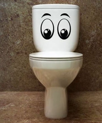 black cartoon pattern toilet seat sticker