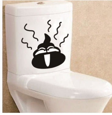 black cartoon pattern toilet seat sticker