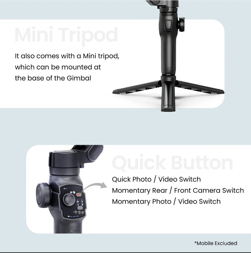 Digitek (DSG-009F) AI 3 Axis Wide Angle Smartphone Gimbal