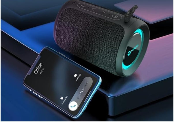 Toreto Cosmo 18W Portable Bluetooth Speaker Immersive 360`Surround Sound (Black)