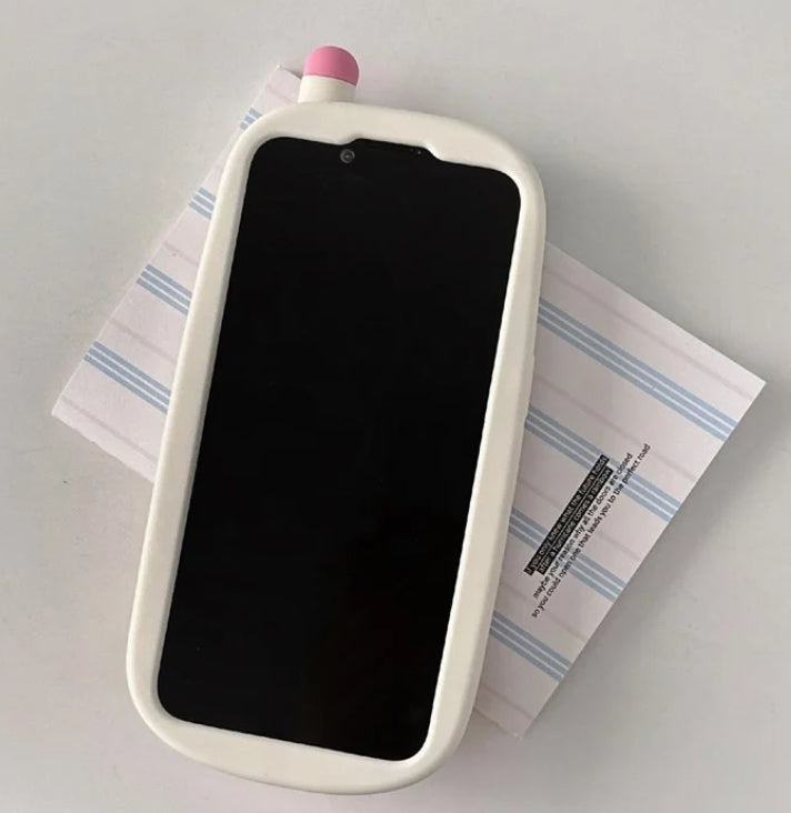 Cute blush pink phone shaped phone case