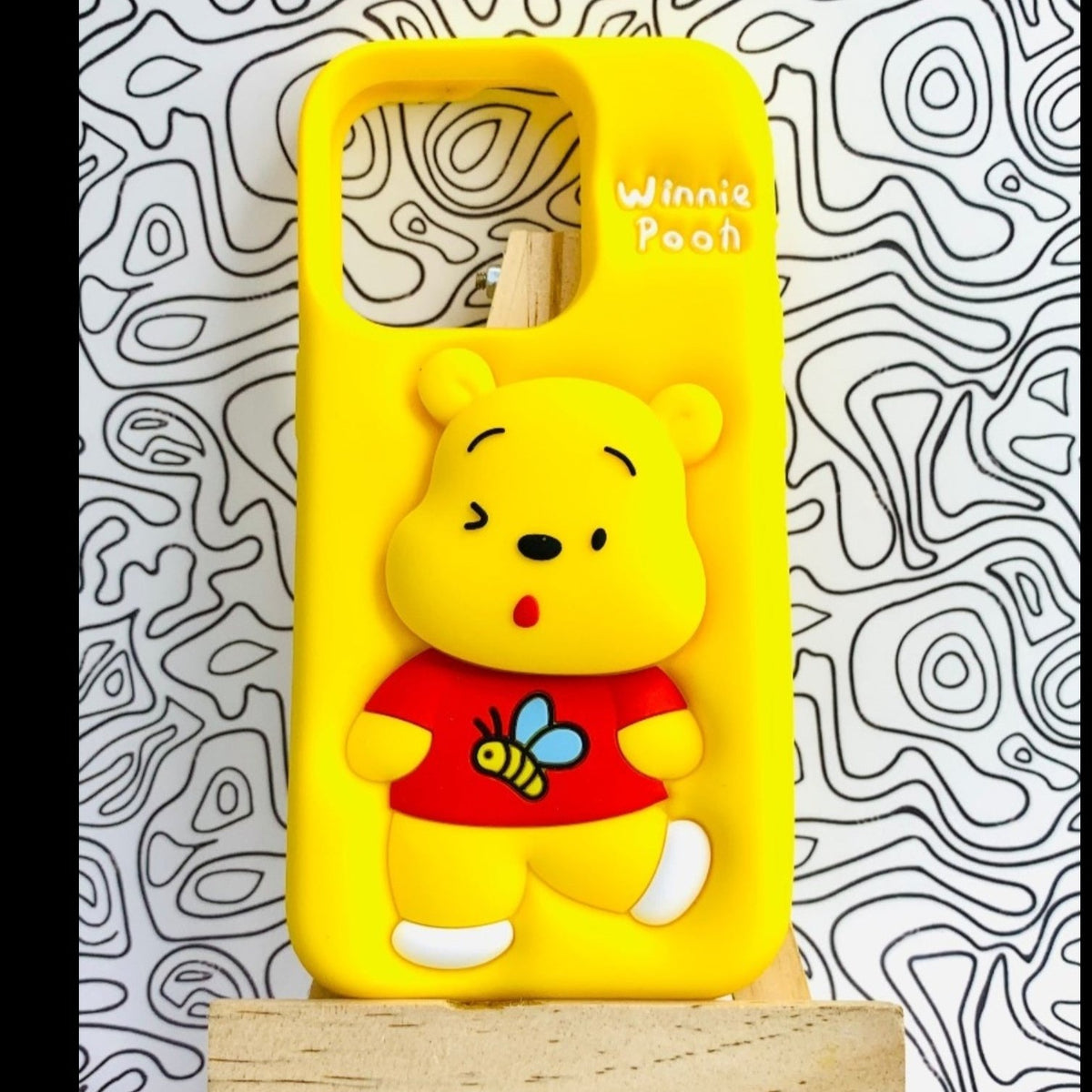iphone 15pro  covar   Silicone 3D Cute Cartoon with Holder Full Protective Case Compatible with