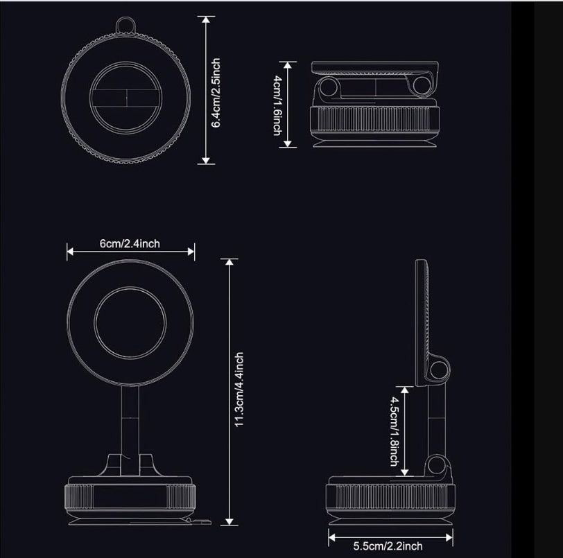 Mobile Phone Holder   Magnetic Holder with 360-Degree Multi-Angle Rotation, Foldable and Retractable Magnetic Easy to Carry, Mobile Phone Holder Suitable for All Smartphone