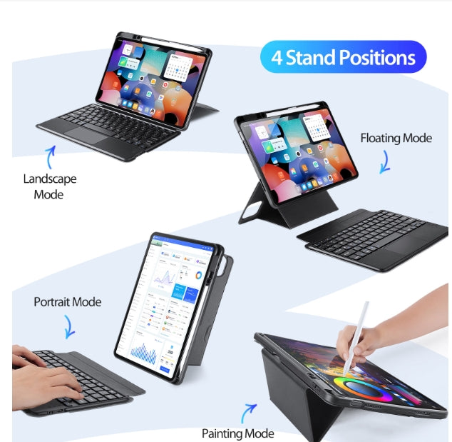 Keyboard with Protective Case for ipad pro 11 2024 dux ducis