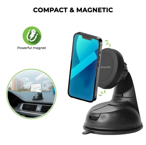 CAR MOBILE HOLDER UltraProlink UM1100 Magneto Compact Magnetic Mount for Dashboard and Windscreen Black