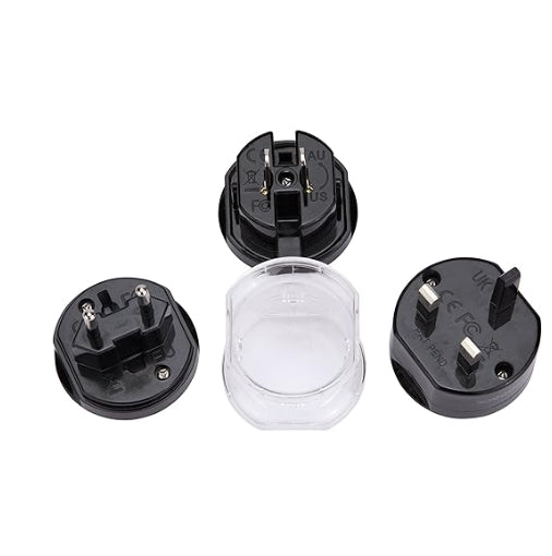 Travel Adapter Global Converter / Travel Adapter for Neopack Laptops / Mobile Phones & Tablets - Black (Apple iPhone's, Apple iPads, Samsung Mobile & Tablets, Lenovo Smartphones, Micromax Smarphones)