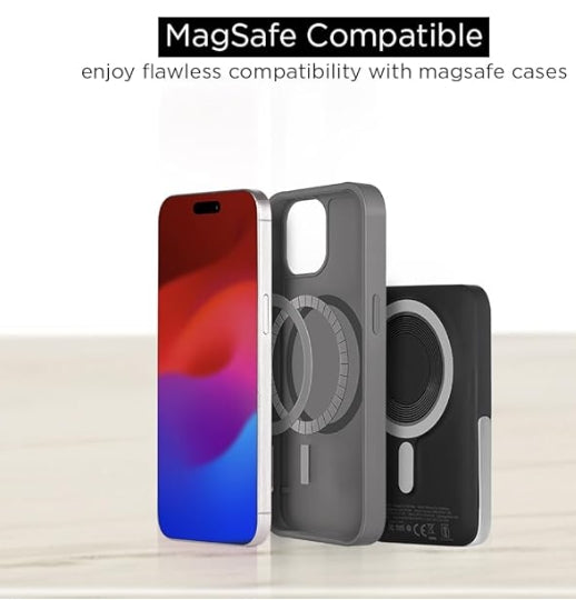 Neopack 3 in 1 MagSafe Power Bank 10000 mAh with Support Wireless Charging @ 15W & Type-C PD @ 20W, Compatible with iPhone 15/14 / 13/12/16 Series, Apple Watch, Airpods & Android Phones (Black)