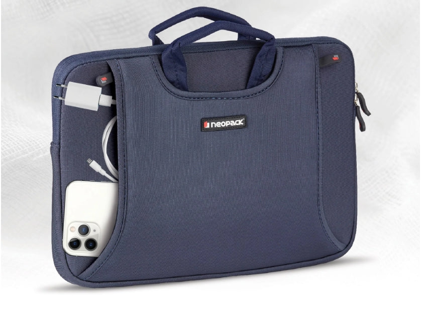 Handle Sleeve bag For Upto 14.2" Macbooks & 13" Laptops (Blue) Neopack