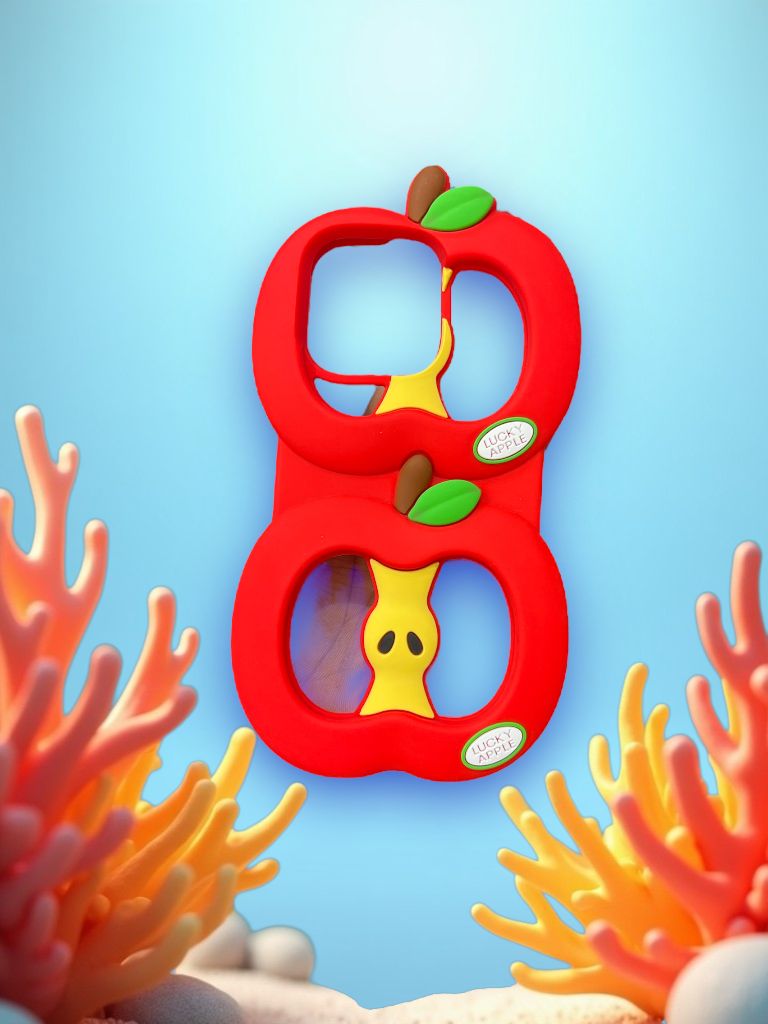 3D Cute apple Case iphone 16 pro