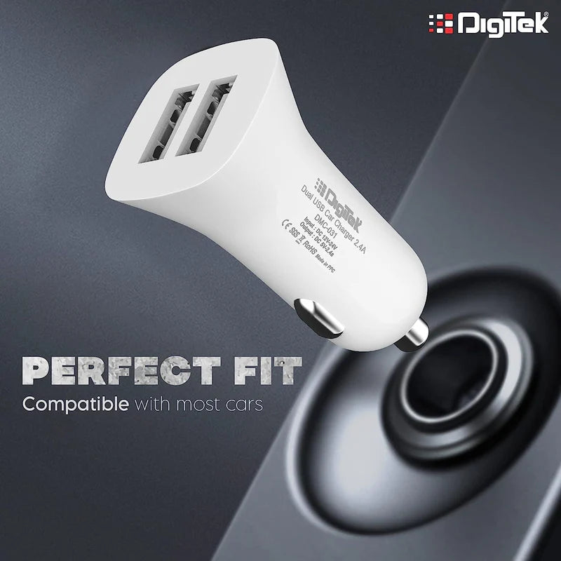 DigiTek Dual USB Car Charger (DMC-031)