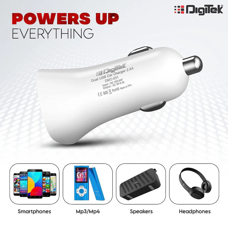 DigiTek Dual USB Car Charger (DMC-031)