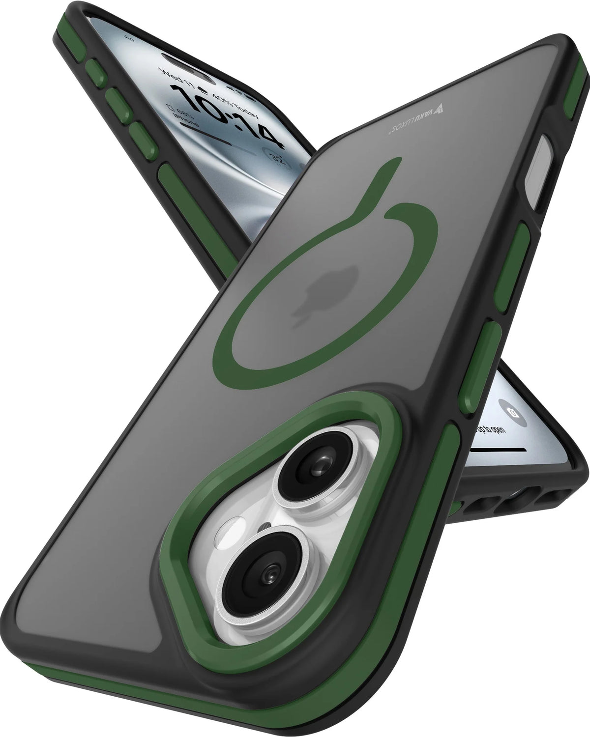 Vaku Luxos® Apple iPhone 16 Elemento MagPro Drop Protection, Shockproof Guard Corner Frosted Back Cover