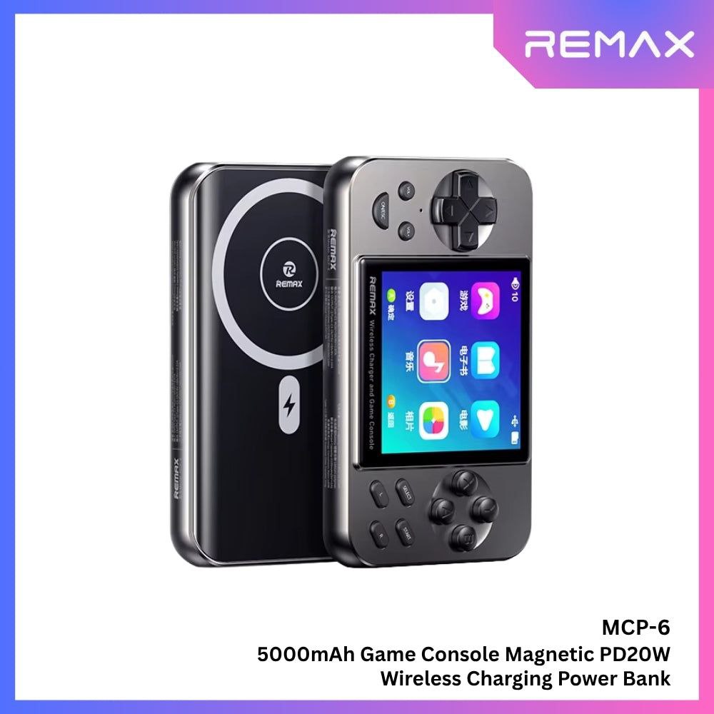 REMAX MCP-6 5000mAh Game Console Magnetic PD Wireless Charging Power Bank (15W + 20W PD)