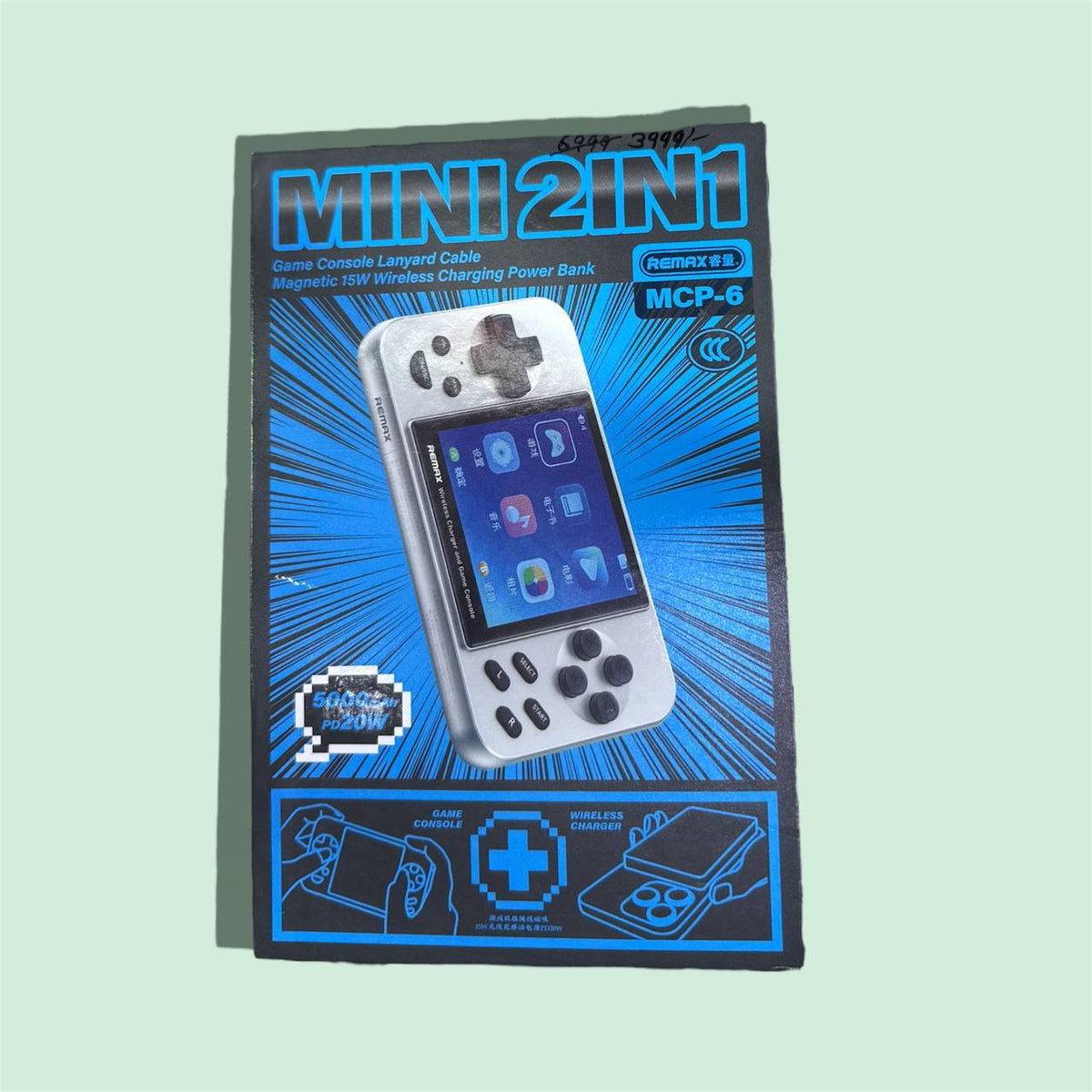 REMAX MCP-6 5000mAh Game Console Magnetic PD Wireless Charging Power Bank (15W + 20W PD)