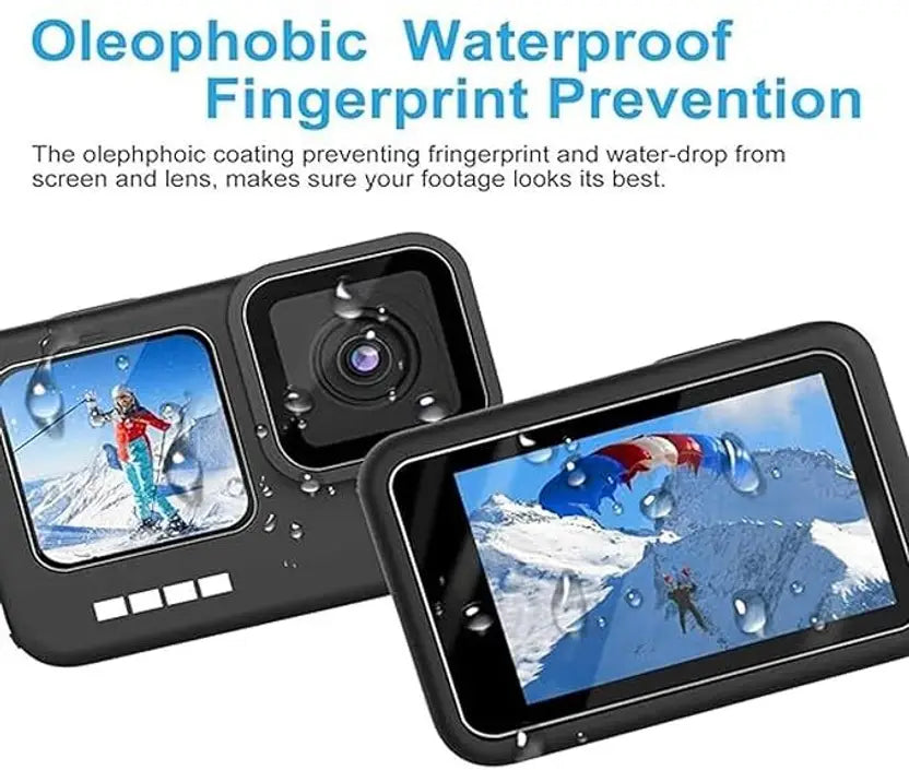 GoPro Hero 9/10 / 11/12 Action Camera Premium Screen Guard Protector Compatible for , Easy To install, HD Clear, Full Cover, Set Of 3 Glass